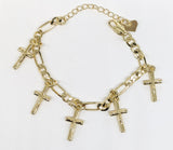 Plated Cross Charm Bracelet*