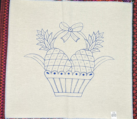 Fruit Basket Embroidery Tea Cloth (Fruta Manta Servilletero Servilleta Bordar)