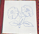 Flower Embroidery Fabric Tea Cloth (Flores Servilletero Servilleta para Bordar)