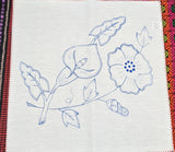 Flower Embroidery Fabric Tea Cloth (Flores Servilletero Servilleta para Bordar)