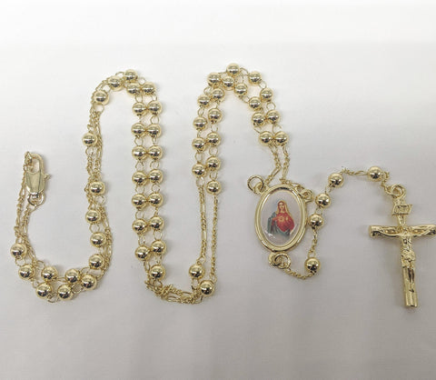 Plated Virgin Mary Rosary