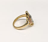 Plated Tri-Color Virgin Mary Ring