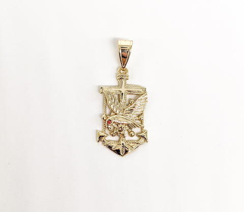 Plated Anchor with Eagle Pendant