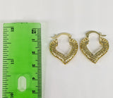 Plated Half Heart Earring