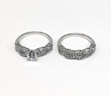 Rhodium Plated Rings Set