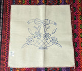 Flower Basket Embroidery Fabric Tea Cloth Manta Servilletero Servilleta Bordar