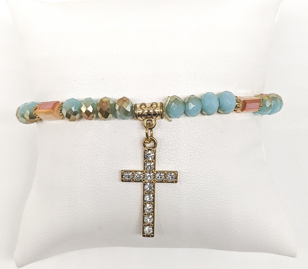 Cross Beaded Bracelet