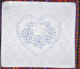 Flower Basket Embroidery Printed Fabric Tea Cloth (Labrado Servilleta Bordar)