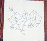 Flower Embroidery Fabric Tea Cloth (Flores Servilletero Servilleta para Bordar)