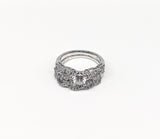 Rhodium Plated Rings Set