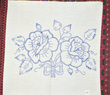 Flower Embroidery Fabric Tea Cloth (Flores Servilletero Servilleta para Bordar)