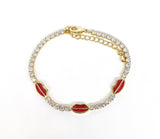 Plated Lip Bracelet