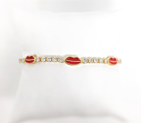 Plated Lip Bracelet