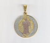 Plated Tri-Gold Saint Benedict Pendant*