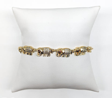 Plated Elephant Bracelet