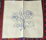 Flower Embroidery Fabric Tea Cloth (Manta Servilletero Servilleta para Bordar)