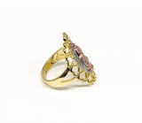 Plated Tri-Color Virgin Mary Ring