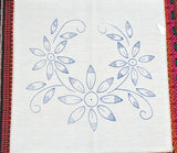 Flower Embroidery Fabric Tea Cloth (Flores Servilletero Servilleta para Bordar)