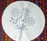 Flower Embroidery Tortilla Warmer Fabric Cloth (Flores Tortillero para Bordar)