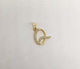 Plated Letter "Q" Pendant