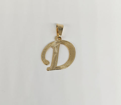 Plated Letter "D" Pendant