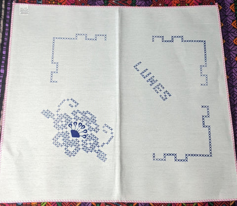 Cross Stitch Spanish Day Embroidery Fabric Cloth Punto de Cruz Servilleta Bordar