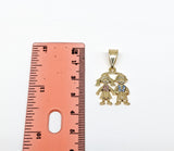 Plated Girl and Boy Pendant