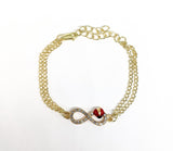 Plated Infinity with Ladybug Bracelet