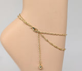 Plated Tri-Gold Dolphins Anklet