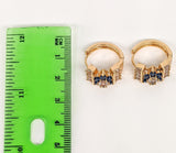 Plated Stone Huggie Earring