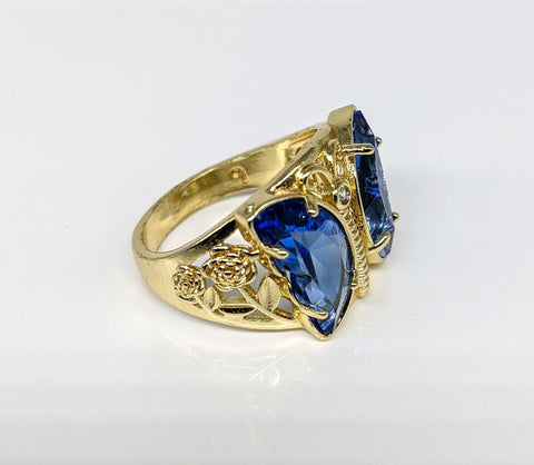 Plated Blue Butterfly Ring