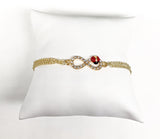 Plated Infinity with Ladybug Bracelet