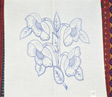 Flower Embroidery Fabric Tea Cloth (Flores Servilletero Servilleta para Bordar)