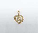 Plated Heart with Letter Pendant