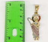 Plated Multicolor Saint Jude Thaddaeus Pendant