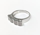 Rhodium Plated Rings Set