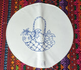 Fruit Embroidery Tortilla Warmer Fabric Cloth (Fruta Tortillero para Bordar)
