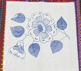 Flower Embroidery Fabric Tea Cloth (Flores Servilletero Servilleta para Bordar)