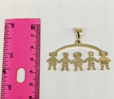 Plated Three Girls and Two Boys Pendant