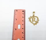 Plated Letter "R" Pendant and Star Chain Set