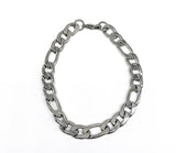 Rhodium Plated Thick Chain Bracelet