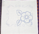 Flower Embroidery Fabric Tea Cloth (Flores Servilletero Servilleta para Bordar)