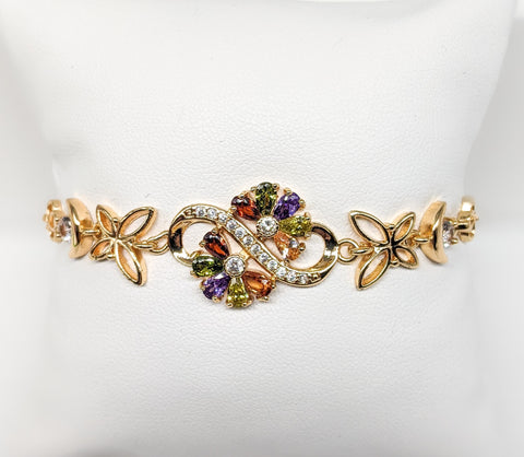 Plated Infinity and Butterfly Bracelet