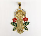 Plated Virgin Mary Pendant