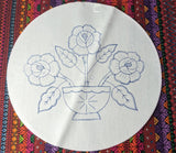 Flower Embroidery Mat Table Tapestry Cloth (Flores Tapete Tela para Bordar)