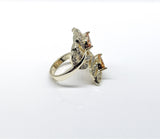 Plated Peach Stone Ring*