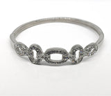 Rhodium Plated Cuff Bracelet