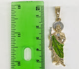 Plated Multicolor Saint Jude Pendant and Chain Set