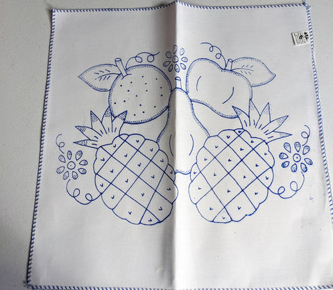 Fruit Design Embroidery Cloth (Servilletero)