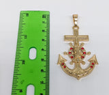 Plated Anchor with Virgin Mary Pendant